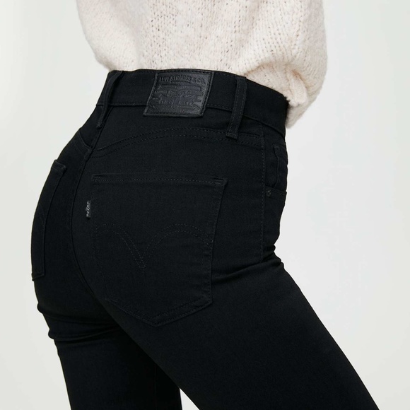 Levi's Mile High skinny jeans 28W x 30L black - Picture 7 of 8